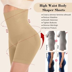 Shapewear Shorts For Women Tummy Control High Waist Body Shaper
